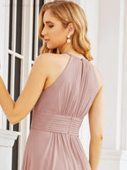Numbersea Keyhole Bridesmaid Dresses Sleeveless Formal Evening Party Prom Gowns 28043