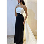 Sheath/Column Chic & Modern Off-Shoulder Sleeveless Formal Prom Dress