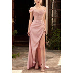 Sweetheart Spaghetti Straps Sequined Sheath Long Prom Evening Dress