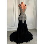Trumpet/Mermaid Ruffles Hot V-neck Straps Rhinestones Evening Party Prom Dress