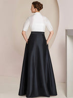 A-Line/Princess  Shirt Collar Short Sleeves 2 pieces Mother Of The Bride Dresses