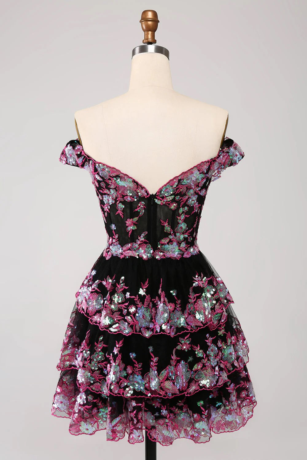 Sequins Appliques Short Homecoming Dress Cocktail Dress