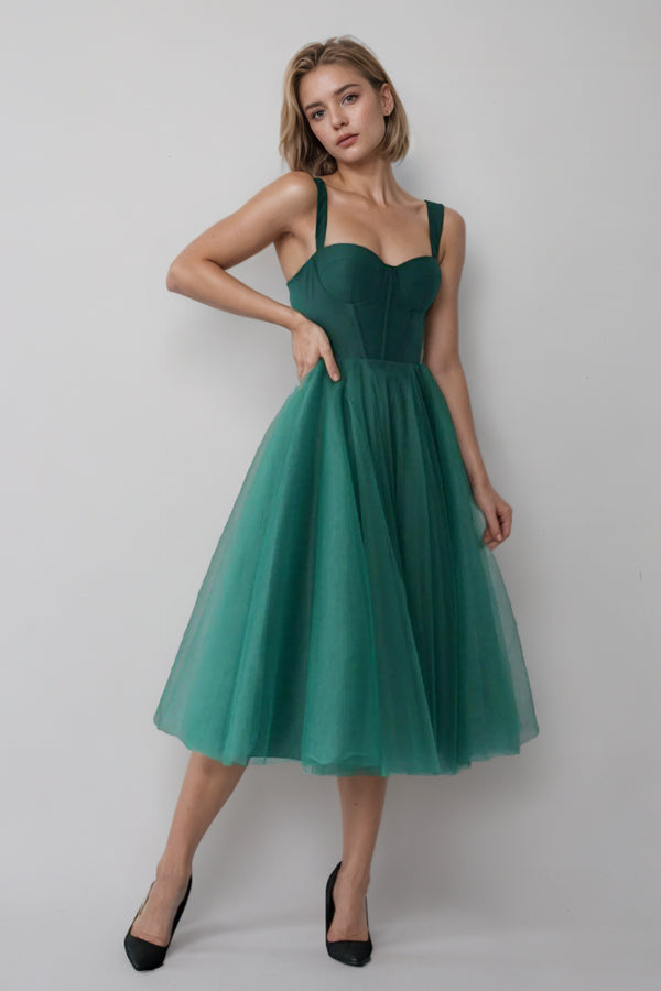 A-line Tulle Corset Short Homecoming  Dress Mini Dress
