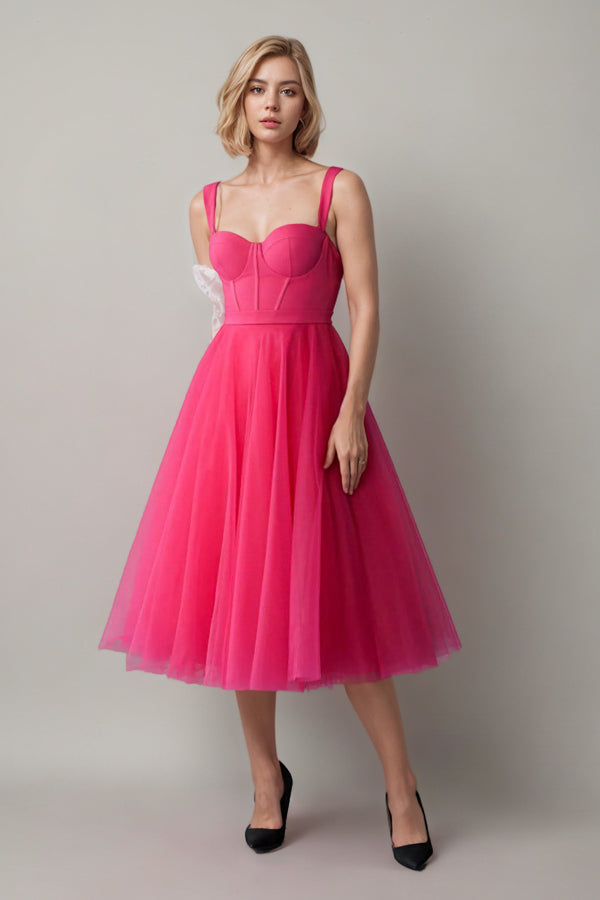 A-line Tulle Corset Short Homecoming  Dress Mini Dress