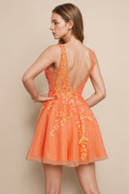 A Line Glitter Homecoming Dress Party Dress with Sequins