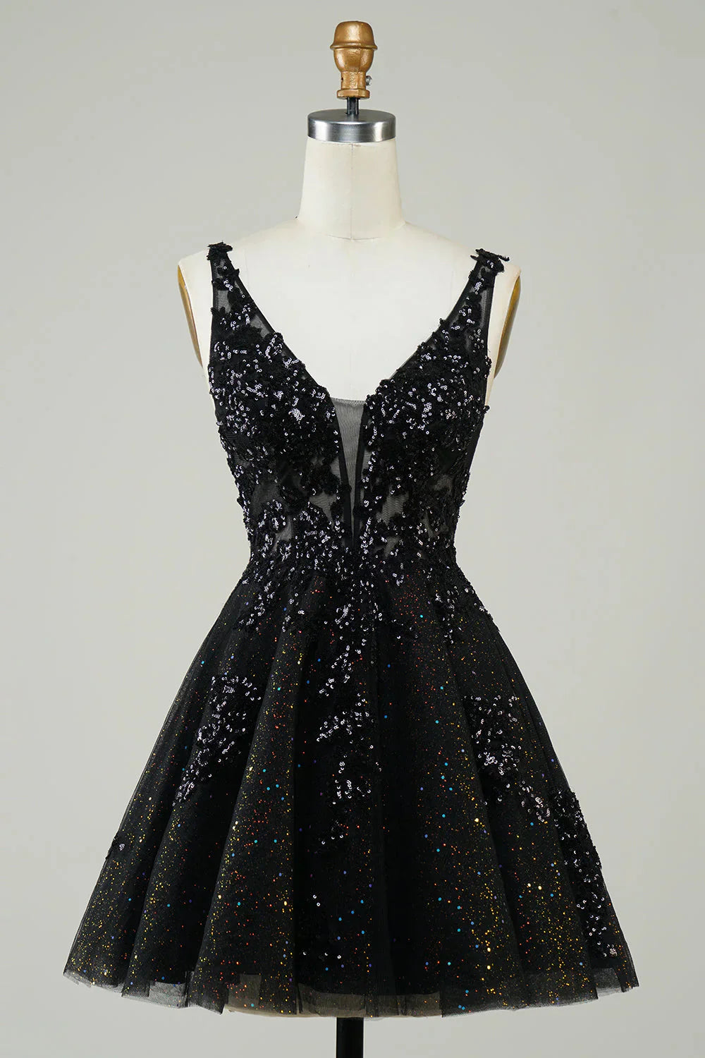 A Line Glitter Homecoming Dress Party Dress with Sequins