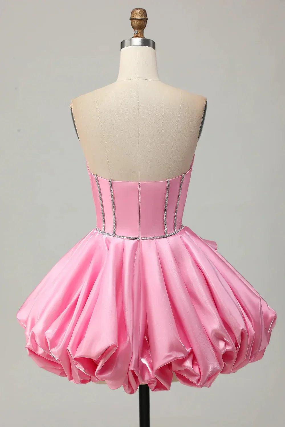 Bodycon Sweetheart Satin Corset Homecoming Dress with Beading