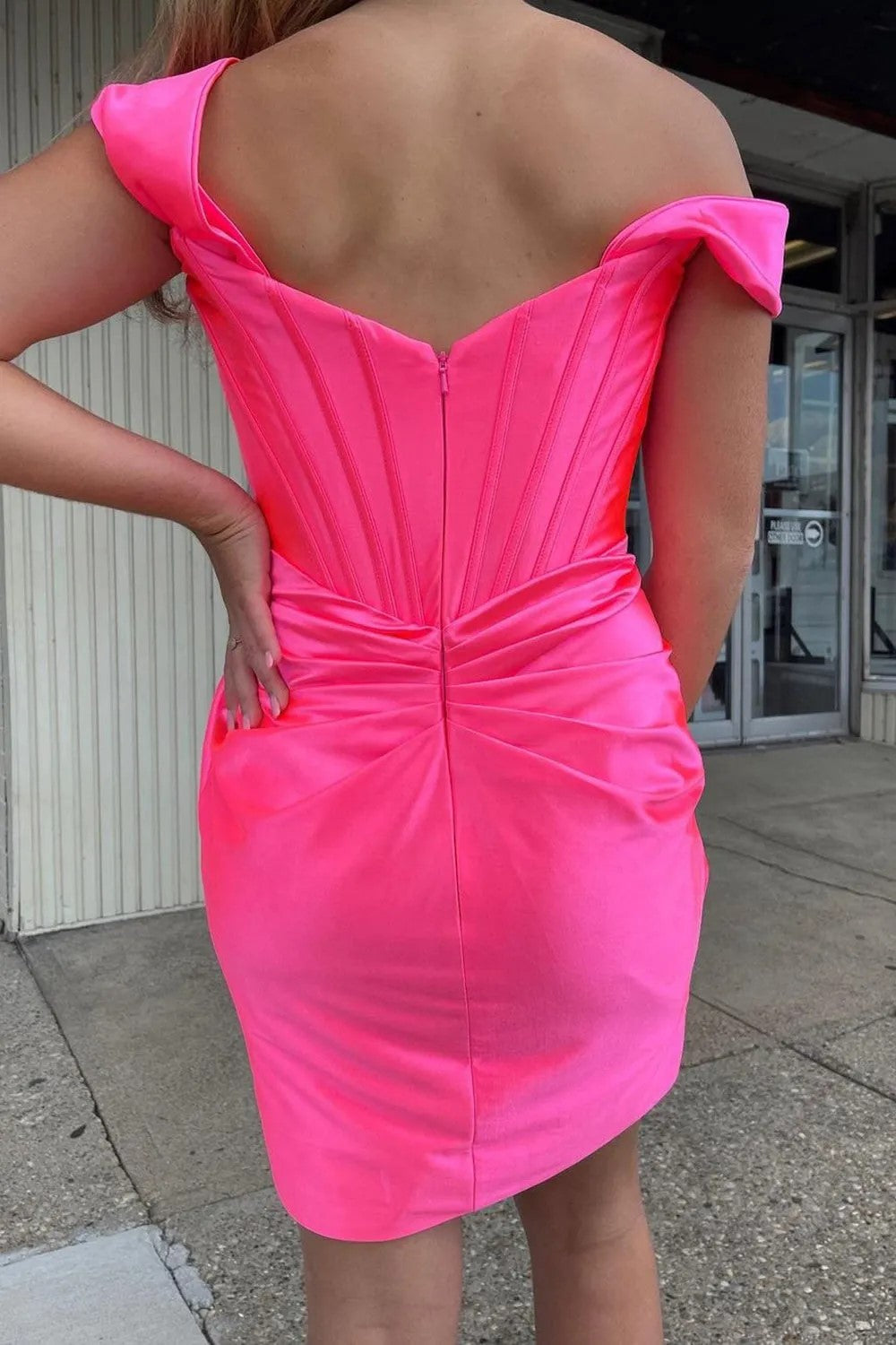 Bodycon Off the Shoulder Turquoise Homecoming Dress with Ruched