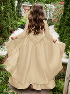 A-line Satin Asymmetrical Flower Girl Dress
