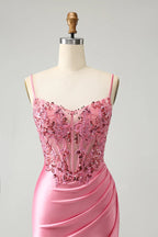 Corset Tight Short Homecoming Dress Mini Dress with Beadings
