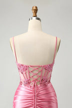 Corset Tight Short Homecoming Dress Mini Dress with Beadings