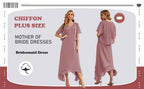 Sunnderly Chiffon Plus Size Mother of Bride Dresses with Jacket Formal Dresses for Wedding SY28073