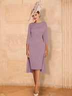 Sheath/Column Long Sleeves Mother of the Bride Dresses with Beading