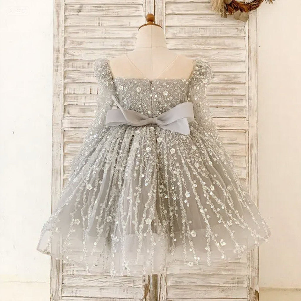 Baby Girl  First Communion Dress Toddler Birthday Pageant Princess Dress