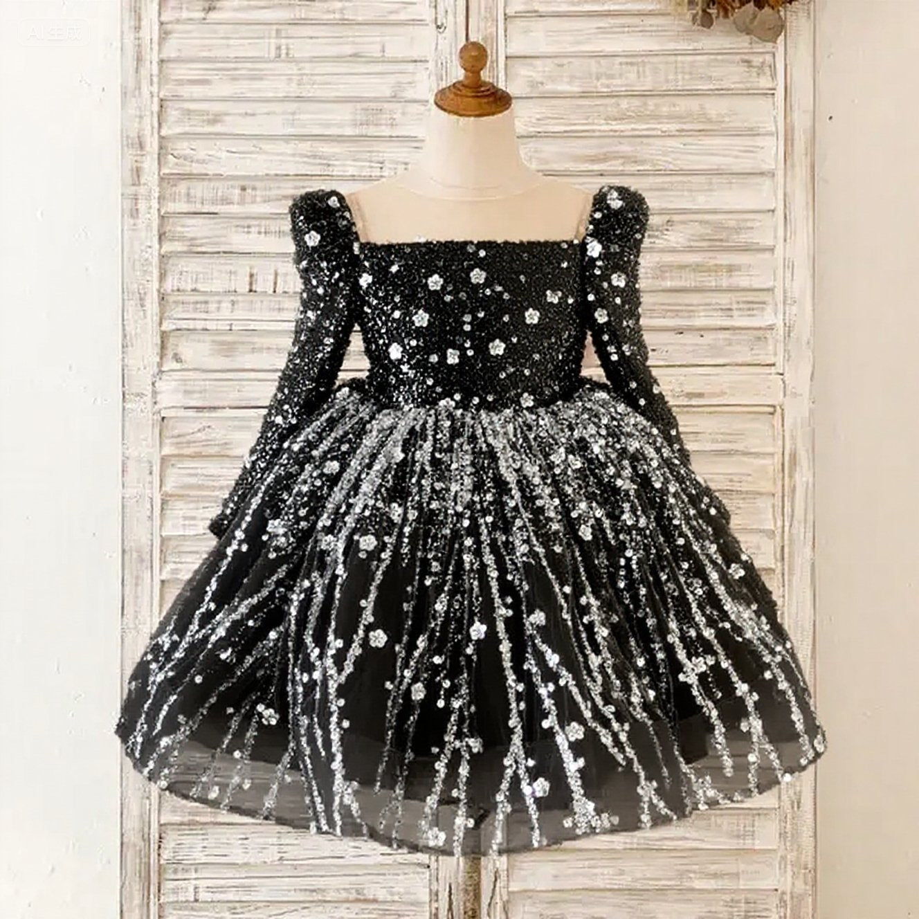 Baby Girl  First Communion Dress Toddler Birthday Pageant Princess Dress