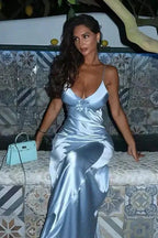 Glamorous Column Sweetheart Sleeveless Open-Back Maxi Prom Dress