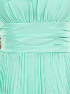 Numbersea Sheath / Column One Shoulder Floor Length Chiffon Bridesmaid Dress with Flowers Crumple