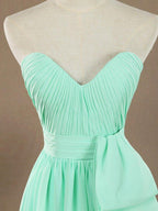 Numbersea Sheath Column Strapless Sweetheart Floor Length Chiffon Prom Formal Evening Dress with Split