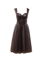 A-line Knee-length Tulle Bridesmaid Dresses Straps Sweetheart Open-back with Ruching