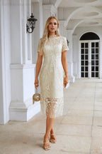 Ladies embroidery short-sleeved Chinese style short evening dress party wedding shopping evening dress 28105