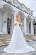 Women's Tulle Off Shoulder Fluffy Bridesmaid Evening Dress Party Beach Wedding Evening Dress 28099