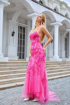 Ladies Spaghetti Strap Sequin V Neck Mermaid Long Bridesmaid Dress Prom Wedding Party Evening Dress 28086