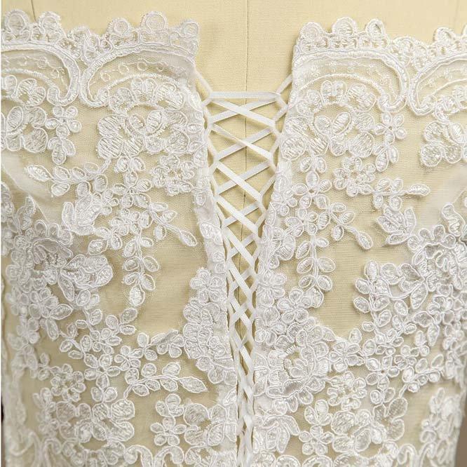 Numbersea Lace Wedding Wraps Coats / Evening Jackets / Wedding Party Bolero Shrug Sleeves Lace-up