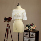 Numbersea Lace Wedding Wraps Coats / Evening Jackets / Wedding Party Bolero Shrug Sleeves Lace-up
