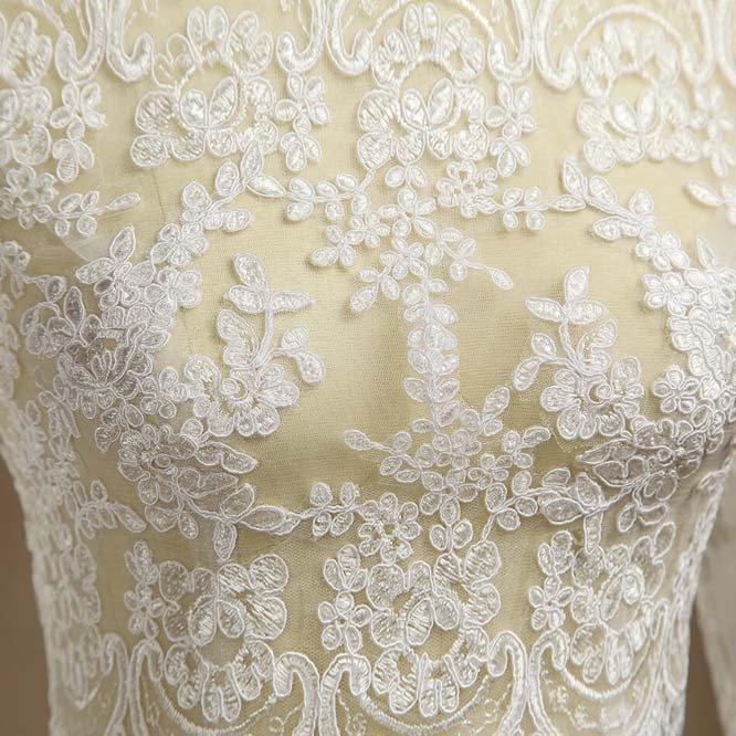 Numbersea Lace Wedding Wraps Coats / Evening Jackets / Wedding Party Bolero Shrug Sleeves Lace-up