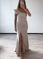 Mermaid/Trumpet One-Shoulder Sleeveless Floor-Length Mother of the Bride Dresses