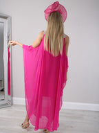 V-Neck Sleeveless Ankle-Length Mother of the Bride Dresses with Diamanté