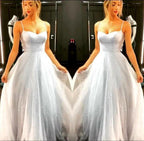 Sparkly A-Line  Backless Dress Floor-length Prom Dresses