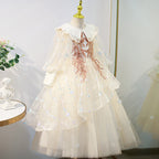 Children First Communion Dress Flower Girl Elegant Puffy Baptism Princess Pageant  Dress