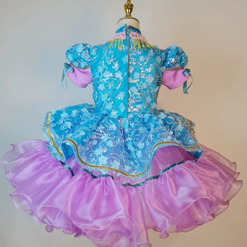 Cute Baby Girl Beauty Pageant Sequins Toddler First Communion Princess Dress