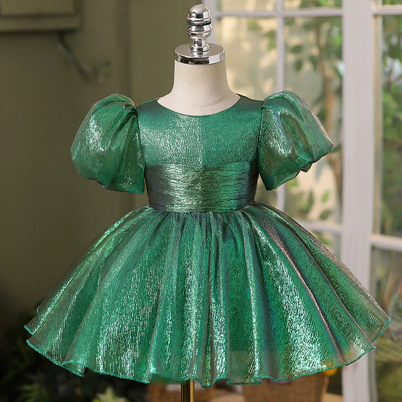 Cute Baby Girls Sequin First Communion Dresses Toddler Birthday Dresses