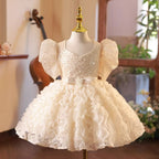 Baby Girl Sequins Flower Dress Toddler First Communion Dresses Birthday Dress