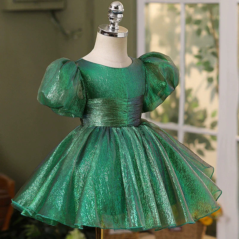 Cute Baby Girls Sequin First Communion Dresses Toddler Birthday Dresses