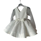 Cute Baby Girl Bead Pageant Dress Toddler  First Communion Princess Dress