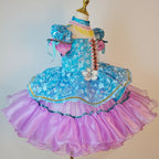Cute Baby Girl Beauty Pageant Sequins Toddler First Communion Princess Dress