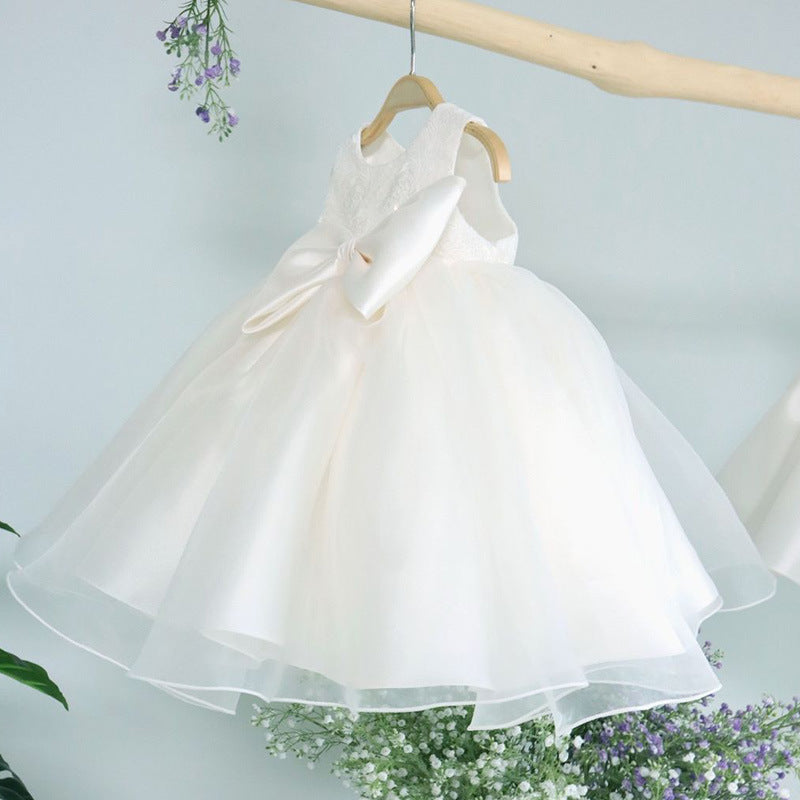 Cute Baby Girl First Communion Dress Toddler Birthday Party Princess Dress