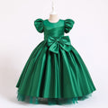 First Communion Dress Girl Elegant Big Bow Puffy Princess Formal Party Dresses