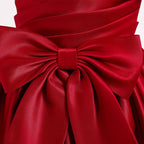 First Communion Dress Girl Elegant Big Bow Puffy Princess Formal Party Dresses