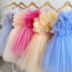 Cute Baby Girl Puffy First Communion Dress Toddler Birthday Princess Dress