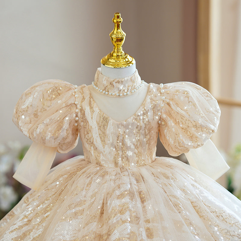 Toddler Ball Gowns Girl Communion Sequins Wedding Birthday Party Princess Dress