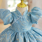 Baby Girl Dress Toddler Summer Pageant Puffy Sleeve Communion Princess Dress