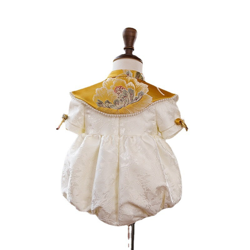 Cute Baby Girl Flowers Dress Toddler Pageant First Communion Princess Dress