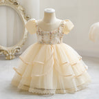 Baby Girl Dress Toddler Princess Dress Textured Communion Pageant Party Dress