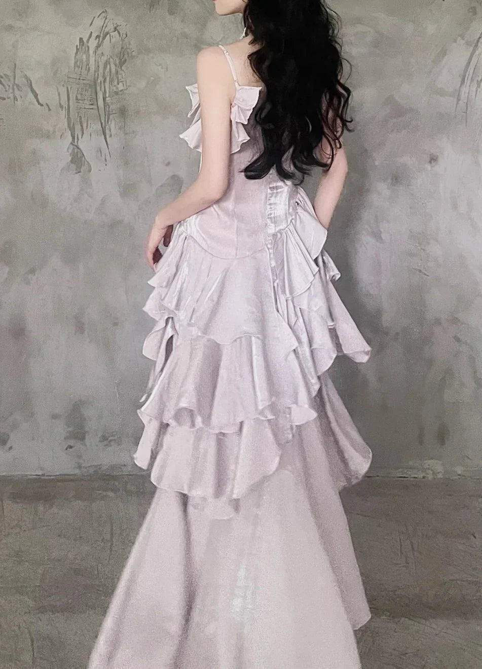 Sparkle Ruffle Prom Dresses Causal Birthday Dresses Dance Party Dress