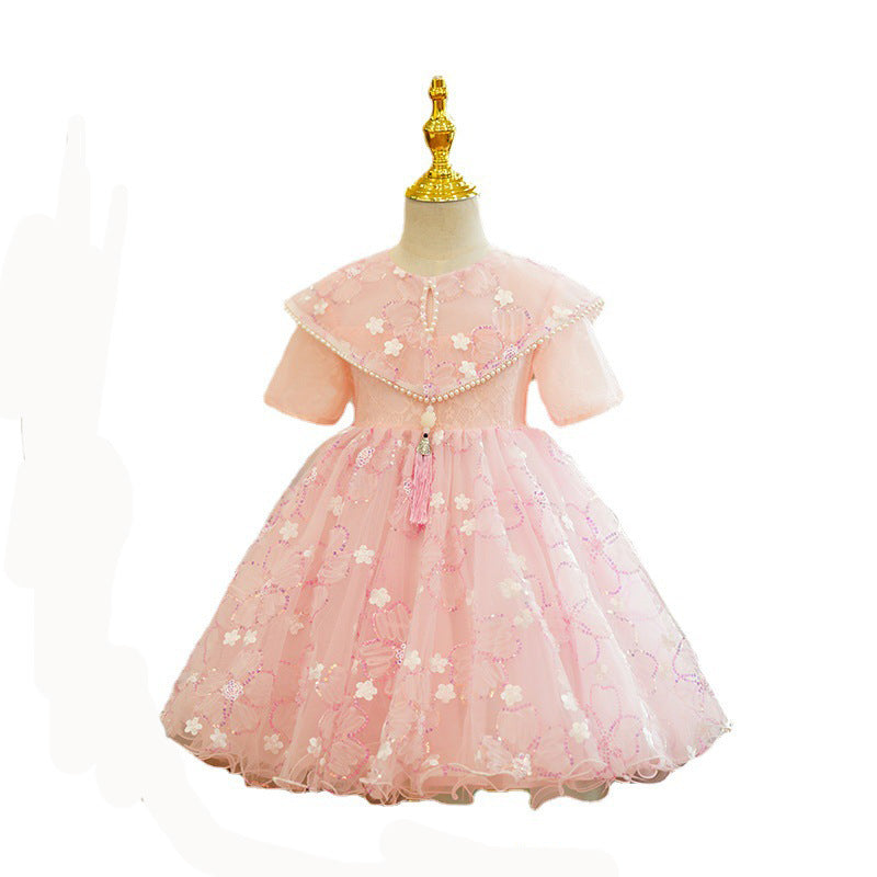 Toddler Prom Dress Baby Girl Formal Communion Party Communion Summer Sequin Princess Dress