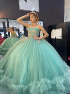 Strapless Tulle Ball Gown,Sweet 16 Dress,Princess Dress ,Y2459